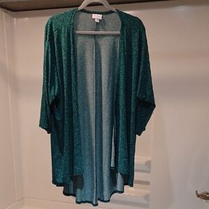 LuLaRoe Teal And Black Kimono